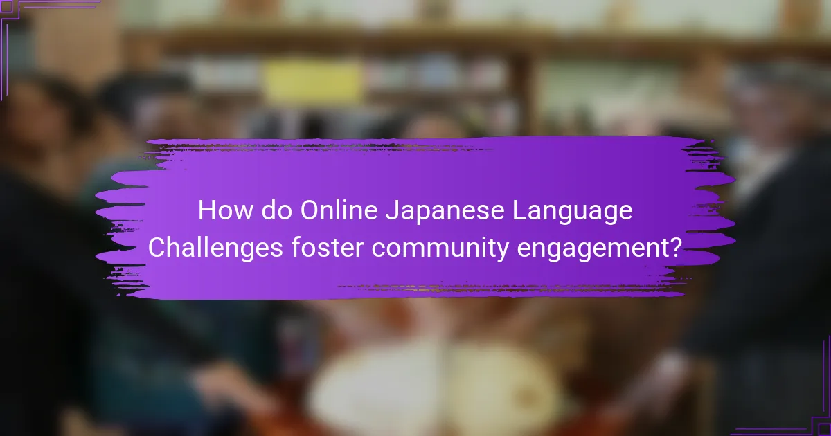 How do Online Japanese Language Challenges foster community engagement?