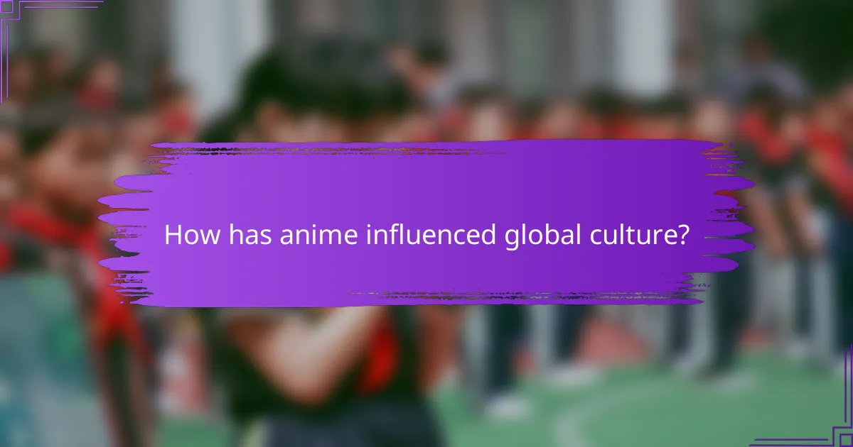 How has anime influenced global culture?