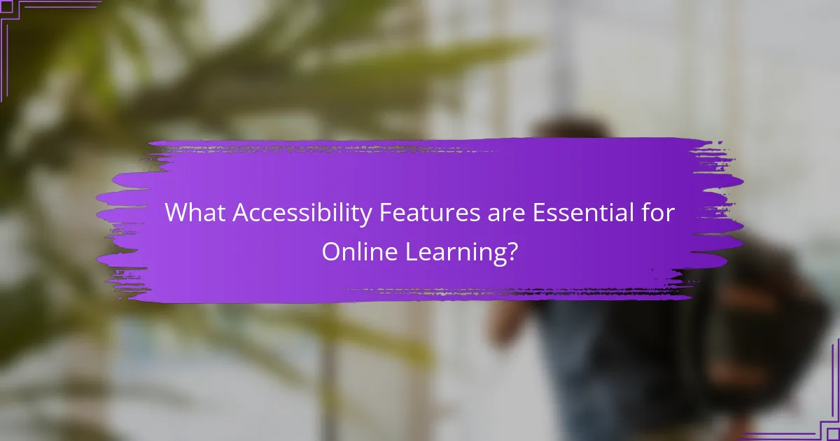 What Accessibility Features are Essential for Online Learning?