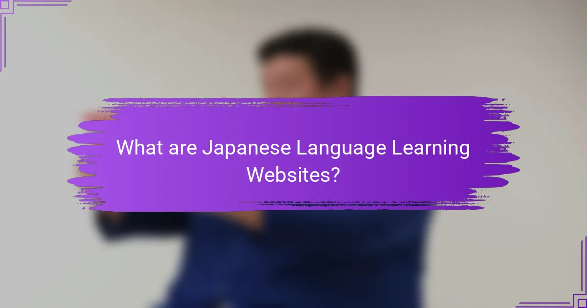 What are Japanese Language Learning Websites?
