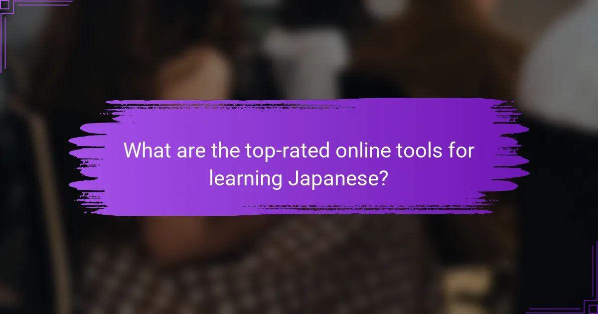 What are the top-rated online tools for learning Japanese?