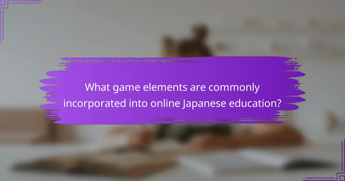 What game elements are commonly incorporated into online Japanese education?